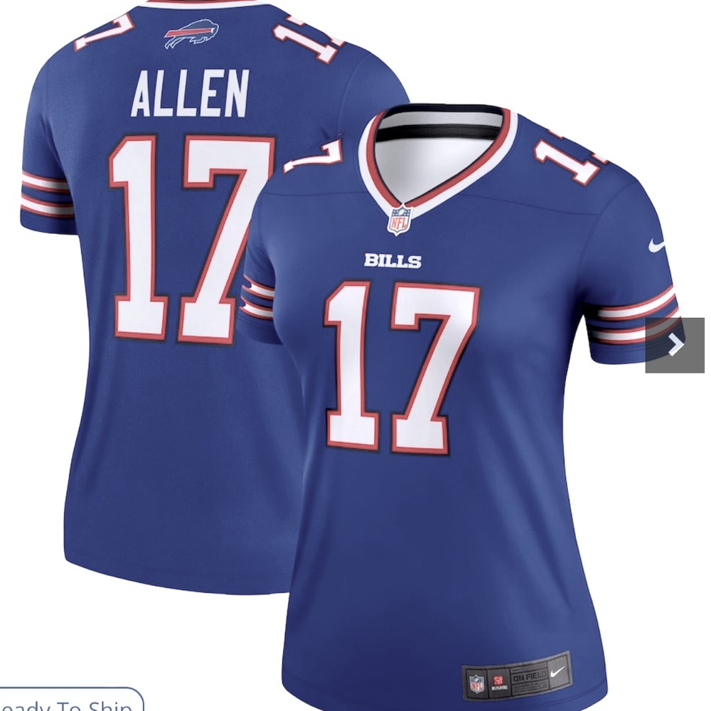 NWOT NFL Women’s On Field Buffalo Bills Josh Allen Jersey. Size Small.